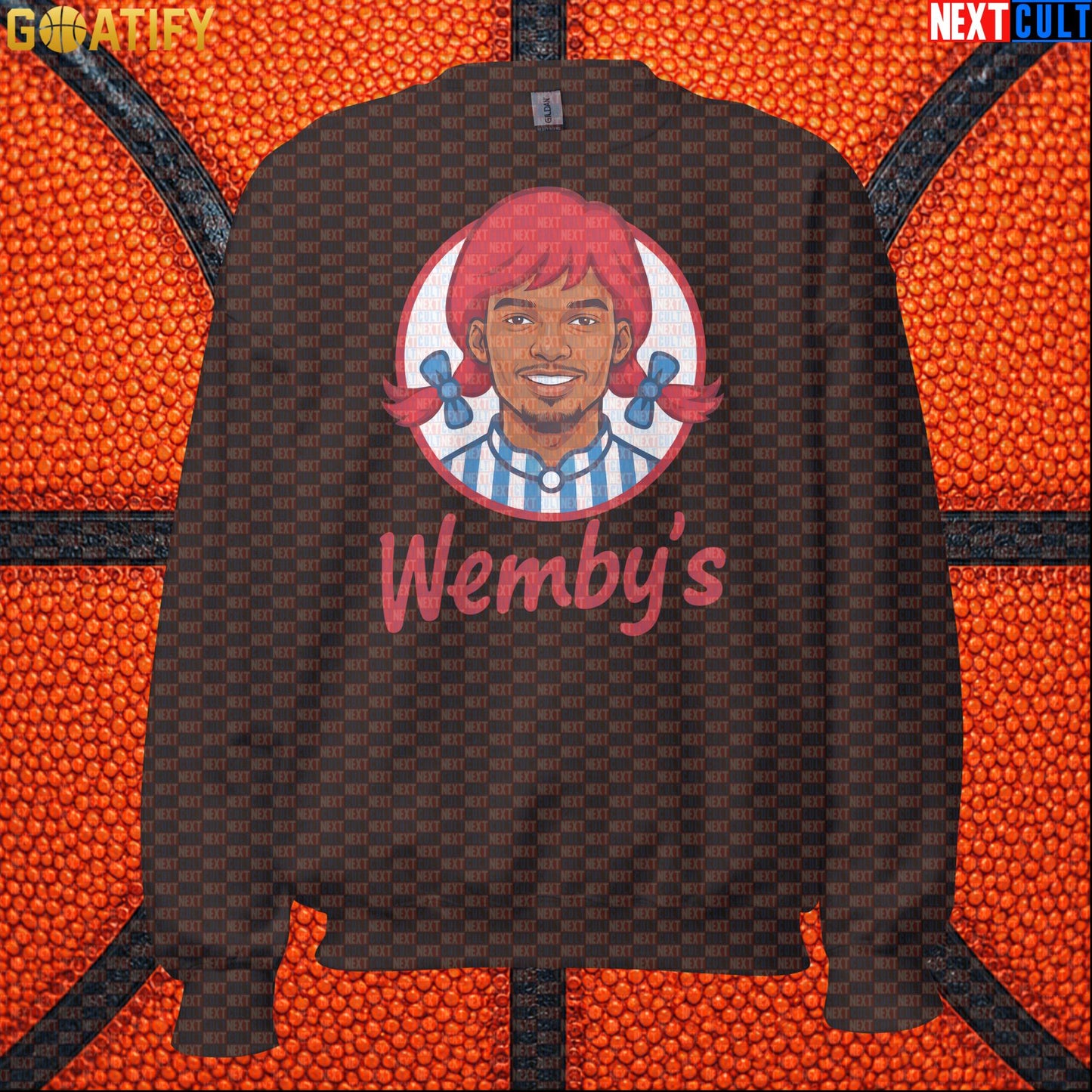 Basketball Sweatshirt Wemby's Logo Parody for Spurs Fans, Game Nights and Funny Gifts |  | ["Basketball", "France", "NBA", "San Antonio Spurs", "Victor Wembanyama", "Wemby"]