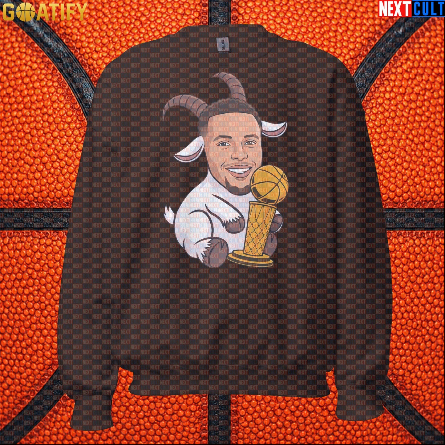 Basketball Sweatshirt Stephen Curry GOAT Champion Crewneck for Warriors Fans & NBA Gifts | Sweatshirts | ["Basketball", "Golden State Warriors", "NBA", "NCB", "Stephen Curry"]