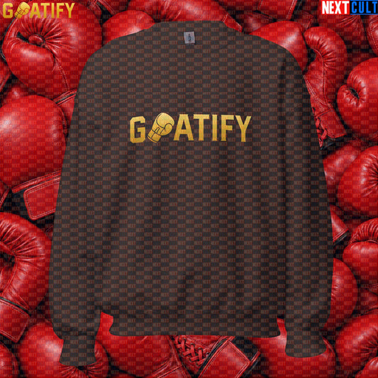 Boxing GOAT Sweatshirt GOATIFY Gold Fight Crewneck for Boxing Fans & Martial Arts Gifts | Sweatshirts | ["Boxing", "Martial Arts", "NCB"]