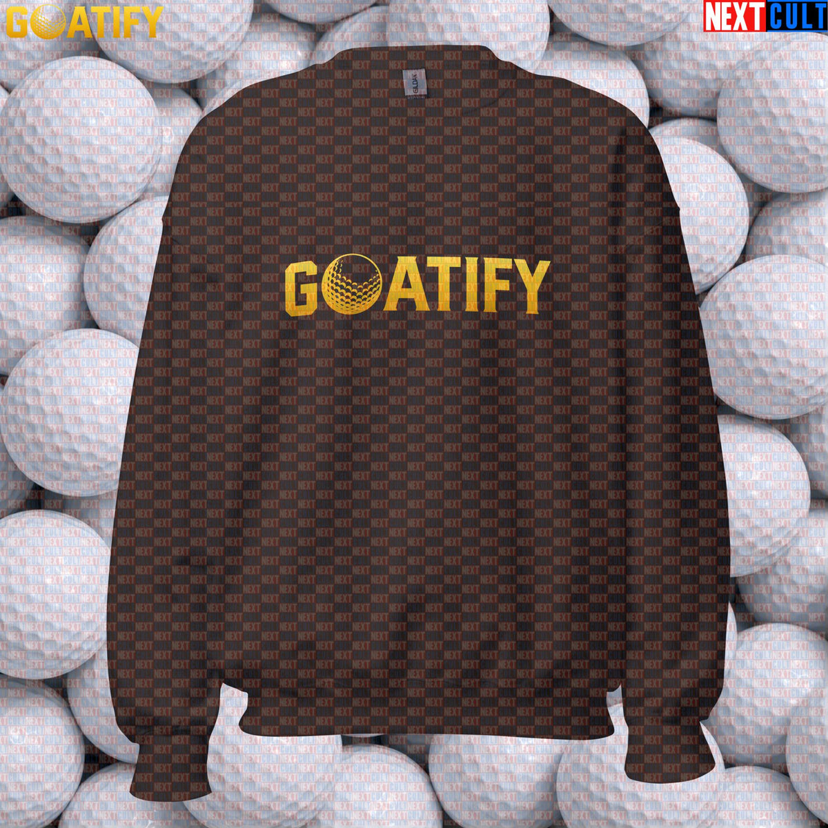 Golf GOAT Sweatshirt Golden Golf Ball Crewneck for Golfers, Sports Fans & Gifts | GOATIFY | Sweatshirts | ["Golf", "NCB", "PGA"]