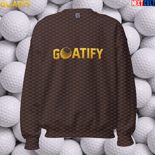 Golf GOAT Sweatshirt Golden Golf Ball Crewneck for Golfers, Sports Fans & Gifts | GOATIFY | Sweatshirts | ["Golf", "NCB", "PGA"]