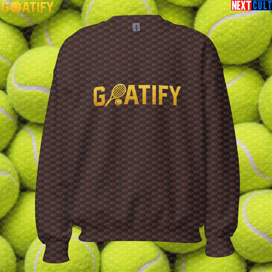 Tennis GOAT Sweatshirt Golden Racket & Ball Crewneck for Players & Sports Fans | GOATIFY | Sweatshirts | ["NCB", "Tennis"]