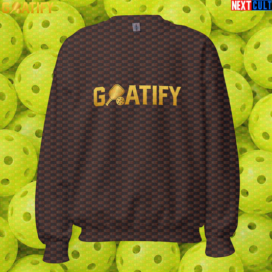 Pickleball GOAT Sweatshirt Golden Paddle & Ball Crewneck for Players & Fans | GOATIFY | Sweatshirts | ["NCB", "Pickleball"]