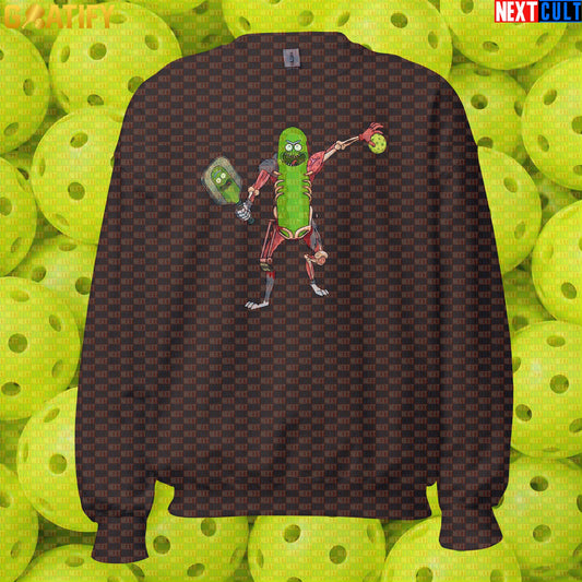 Pickleball Sweatshirt Pickle Rick Mutant Court Warrior for Players & Funny Sports Gifts | Sweatshirts | ["NCB", "Pickleball"]