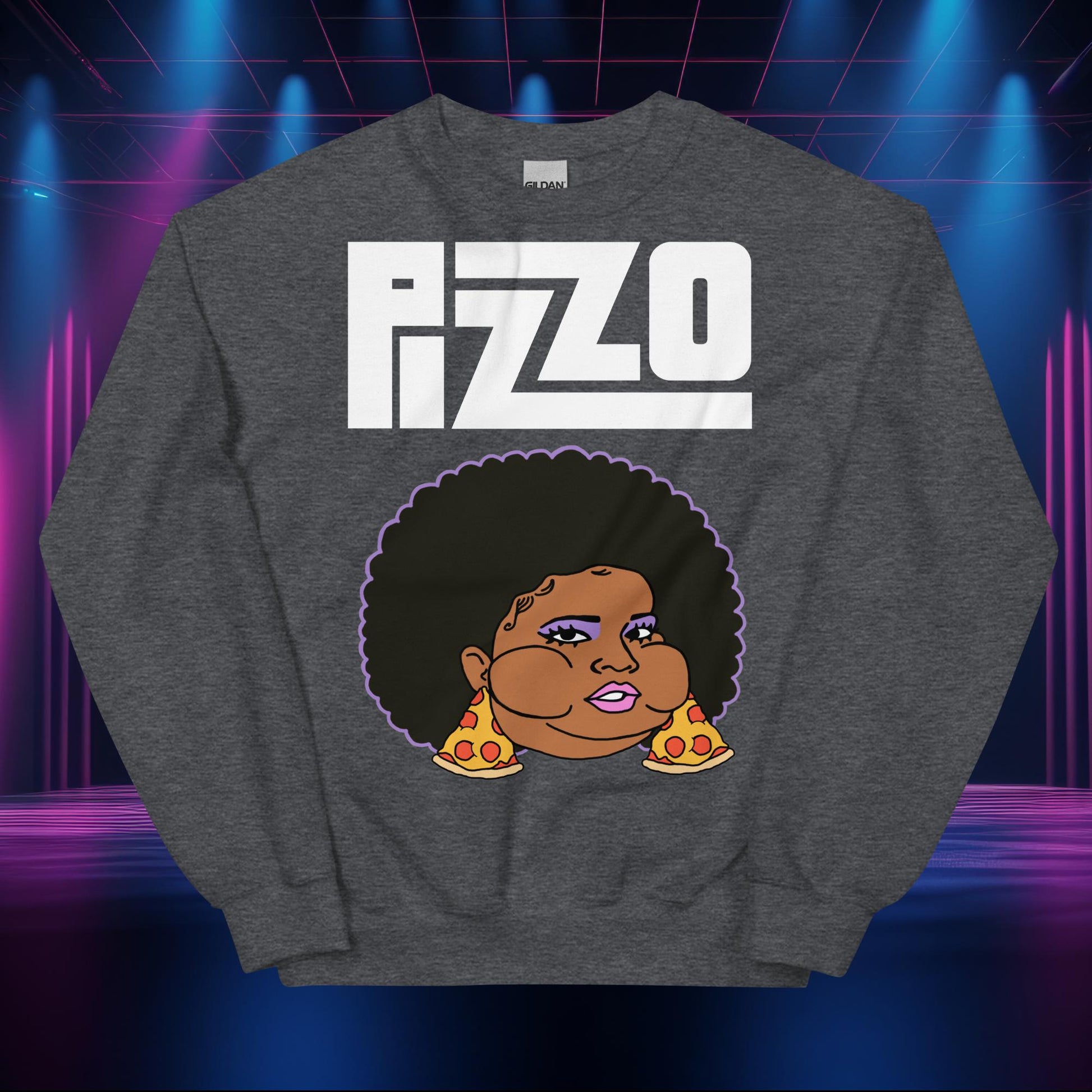 Pizzo Lizzo Pizza Lizzo Merch Lizzo Gift Body Positivity Body empowerment Lizzo Sweatshirt Dark Heather Sweatshirts Lizzo Music Next Cult Brand