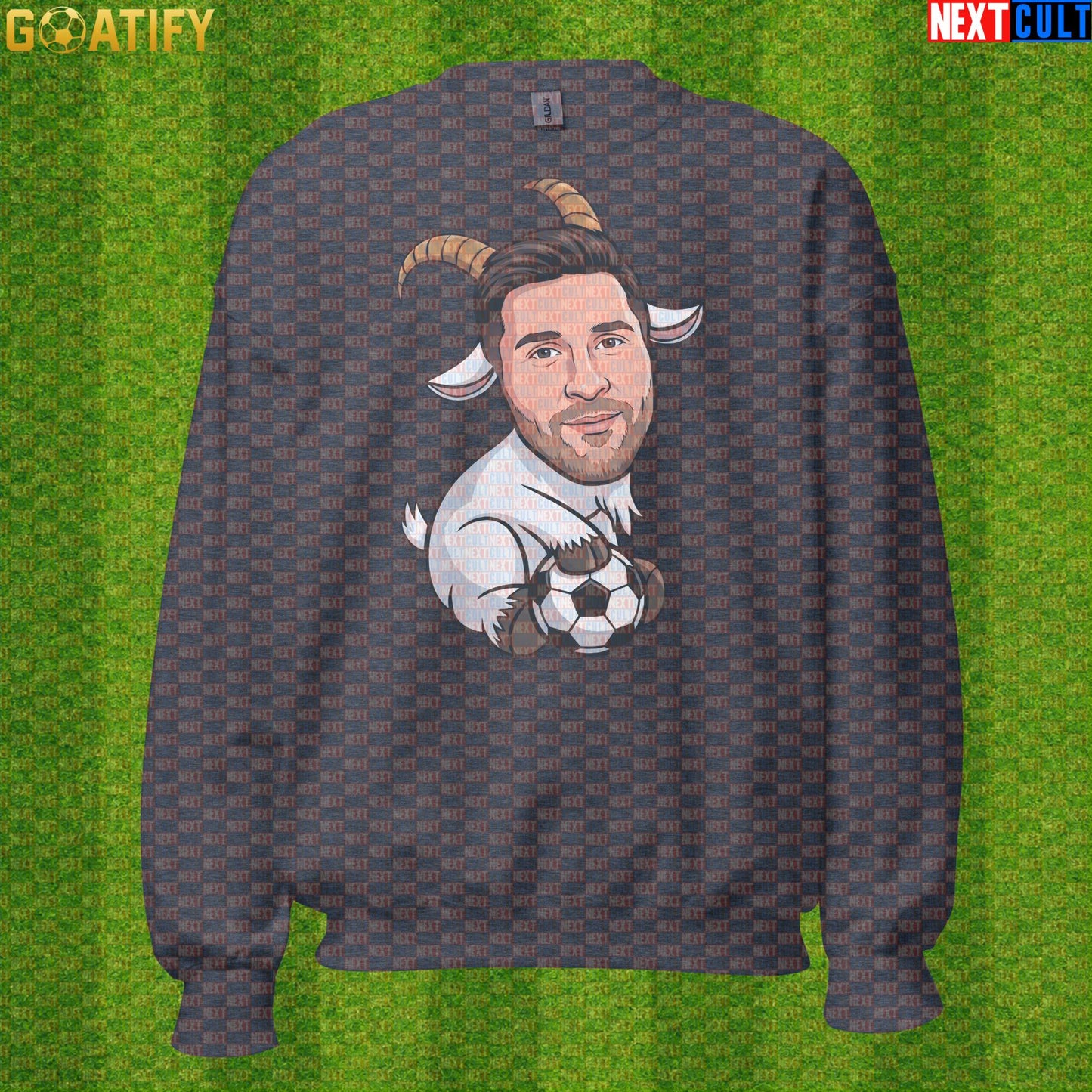 Lionel Messi Sweatshirt - GOAT Soccer Crewneck Gift for Argentina World Cup Football Fans |  | ["Argentina", "Barcelona", "Football", "Inter Miami", "Lionel Messi", "Soccer"]