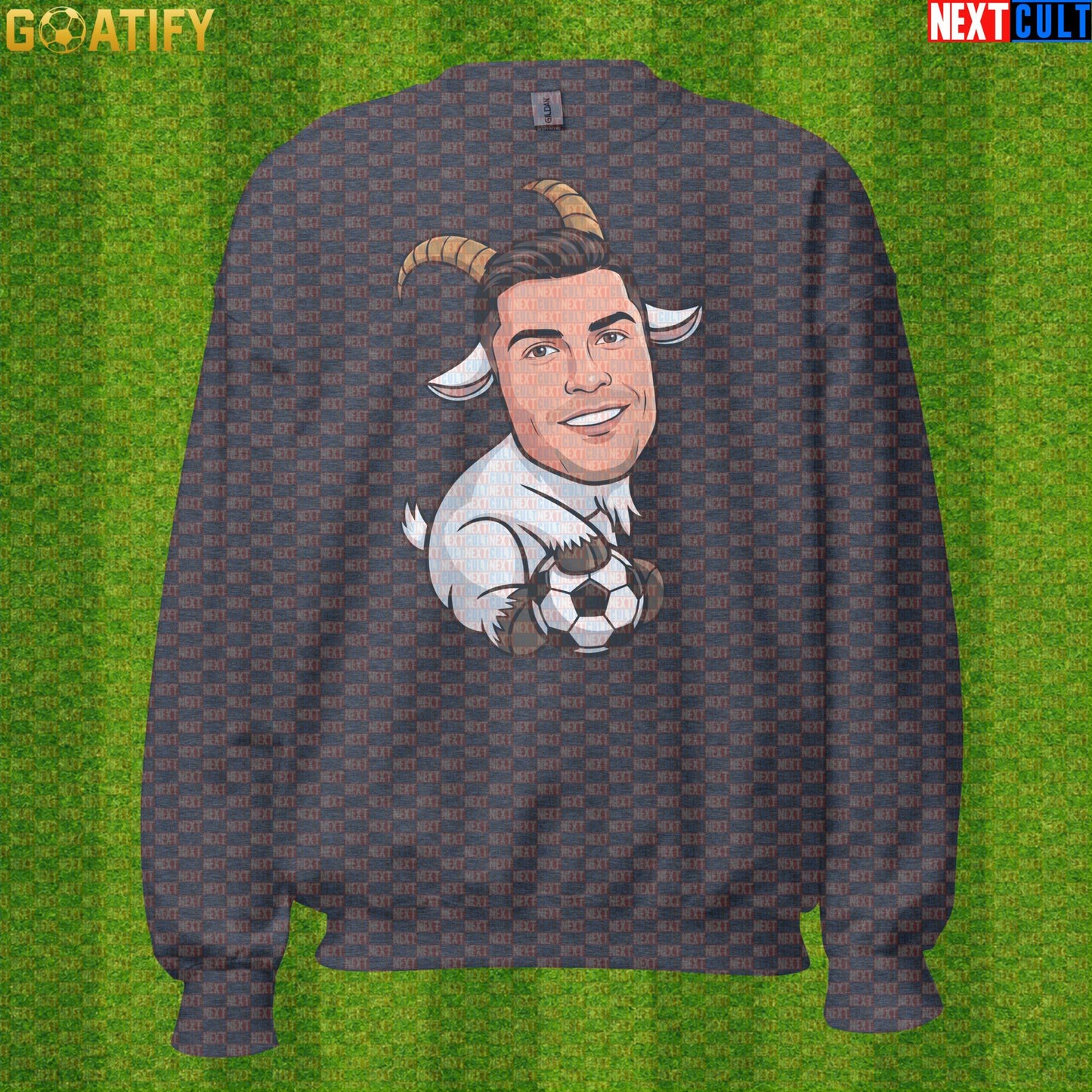 Cristiano Ronaldo Sweatshirt – GOAT Soccer Crewneck Gift for Portugal and World Cup Fans |  | ["Al Nassr", "Cristiano Ronaldo", "Football", "Juventus", "Manchester United", "Portugal", "Real Madrid", "Soccer"]