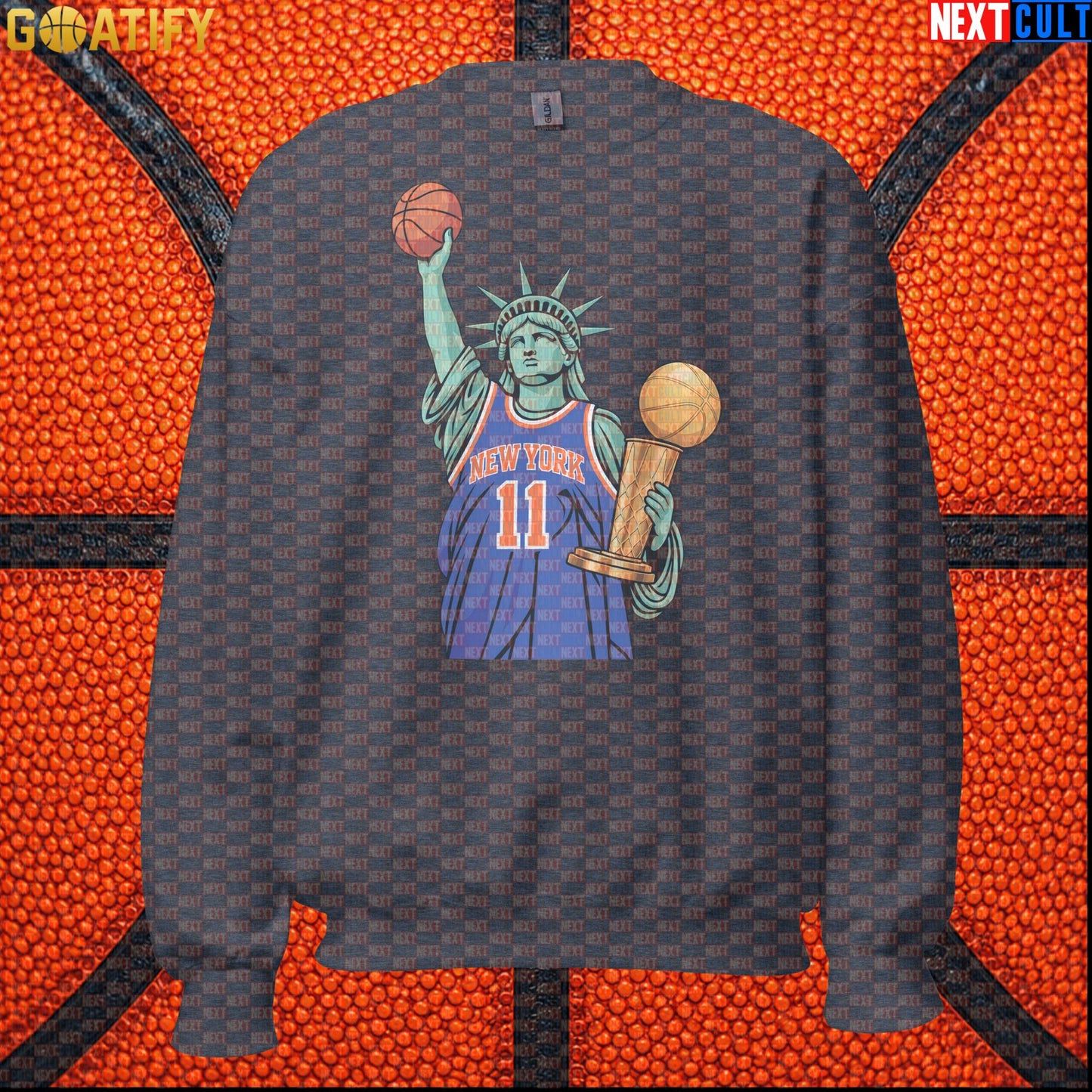 New York Knicks Sweatshirt – 2026 NBA Champions Crewneck for NYC Basketball Supporters Dark Heather Next Cult Brand