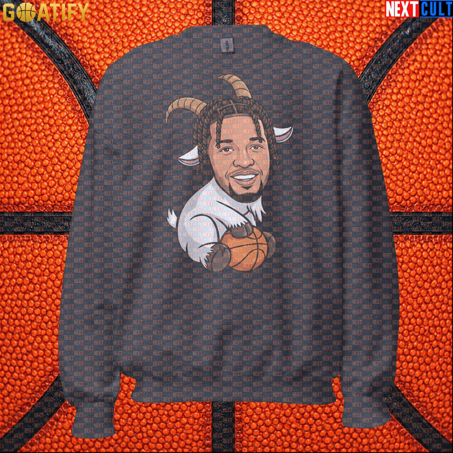 Jalen Brunson Sweatshirt – Finals MVP GOAT Crewneck Gift for New York Basketball Fans Dark Heather Next Cult Brand