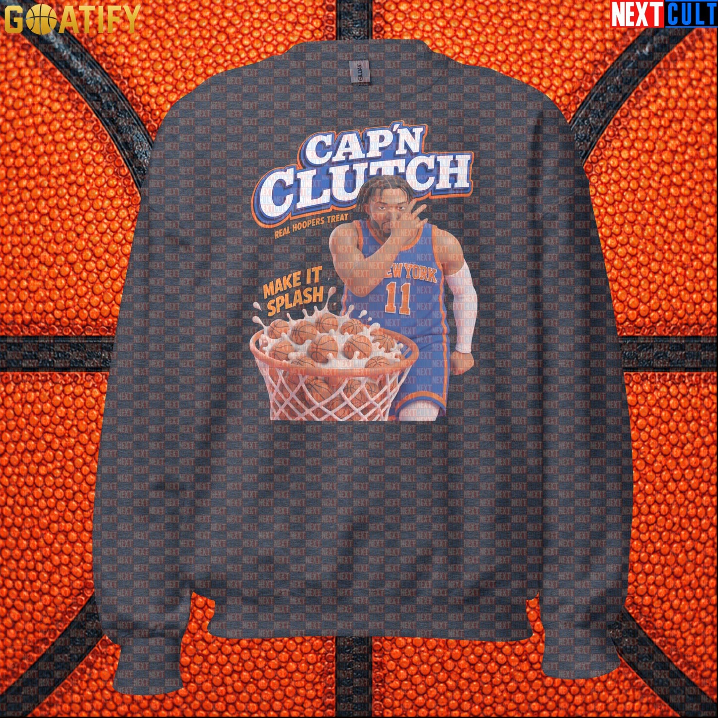 Jalen Brunson Sweatshirt – Captain Clutch Crewneck Gift for Knicks and NBA Fans |  | ["Basketball", "Jalen Brunson", "NBA", "New York Knicks"]