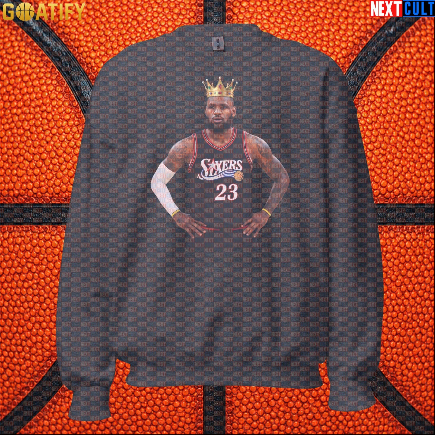 LeBron James Sweatshirt – King of Philly 76ers Basketball Crewneck for NBA Fans & Gifts |  | ["Basketball", "LeBron James", "NBA", "Philadelphia 76ers"]