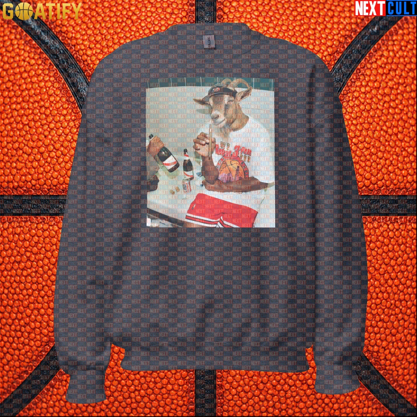 Michael Jordan Sweatshirt – Repeat 3-Peat Champion Crewneck for Chicago Bulls NBA Fans |  | ["Basketball", "Chicago Bulls", "Michael Jordan", "NBA"]