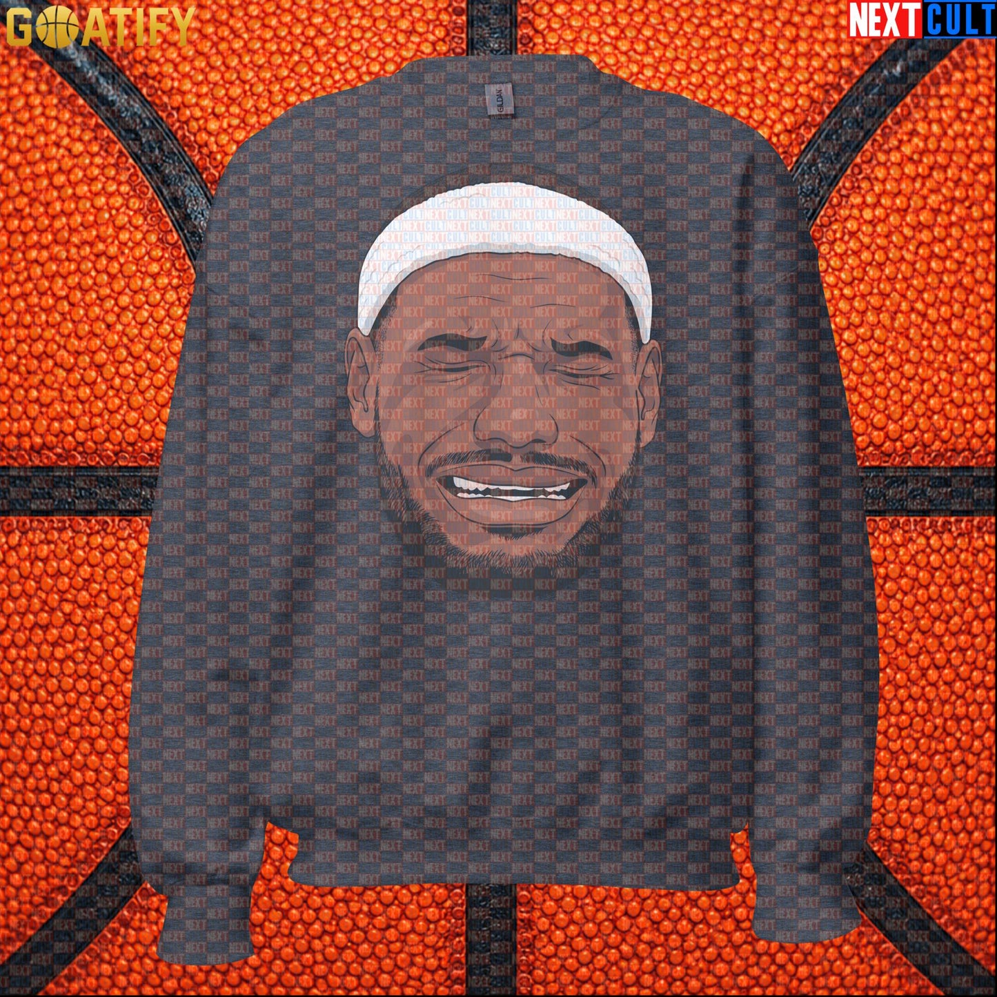 Crying LeBron Meme Sweatshirt – Funny NBA Basketball Crewneck Gift for Sports Fans |  | ["Basketball", "LeBron James", "NBA"]