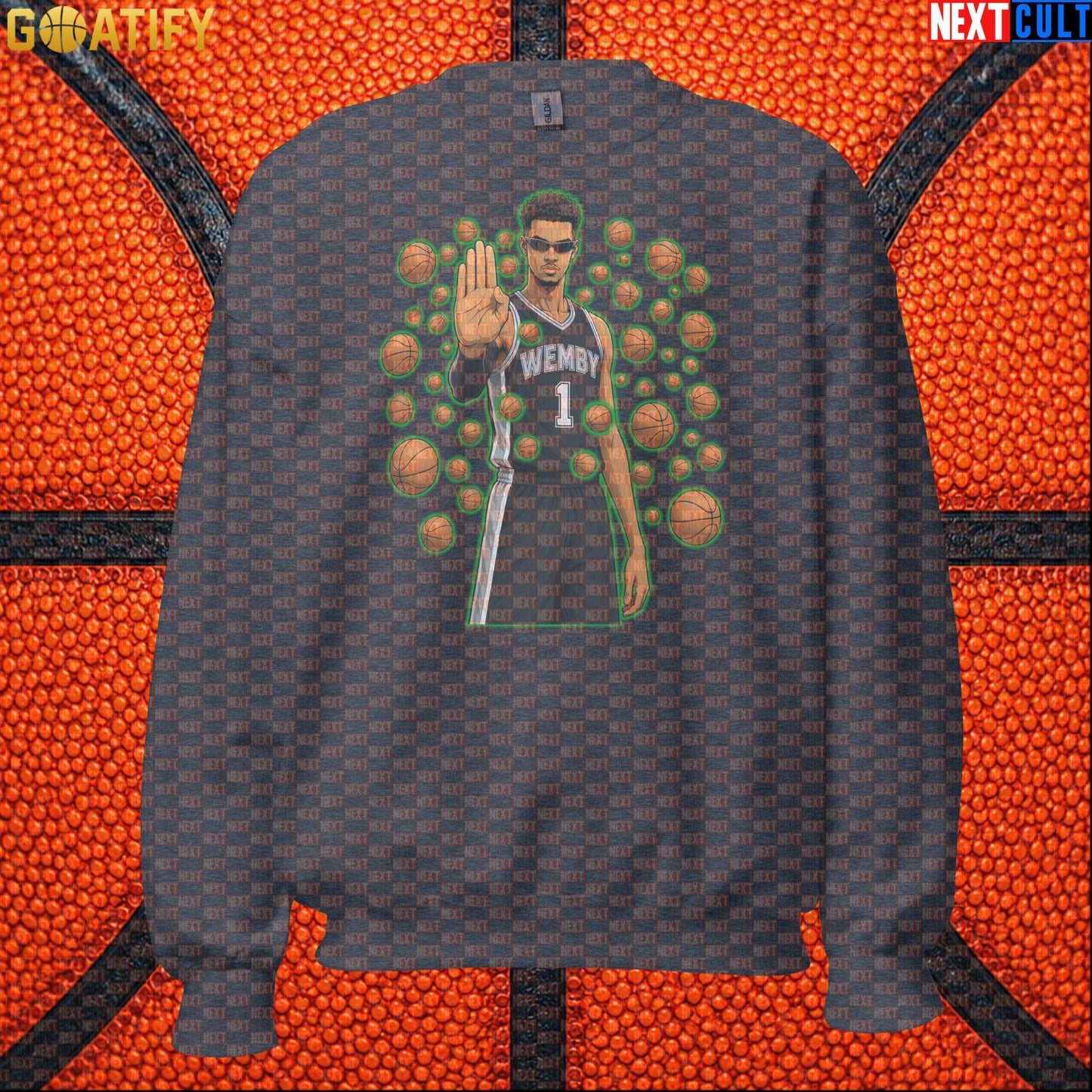 Basketball Sweatshirt Wemby Matrix Stopper Meme Gift for Spurs Fans and NBA Collectors |  | ["Basketball", "France", "NBA", "San Antonio Spurs", "Victor Wembanyama"]