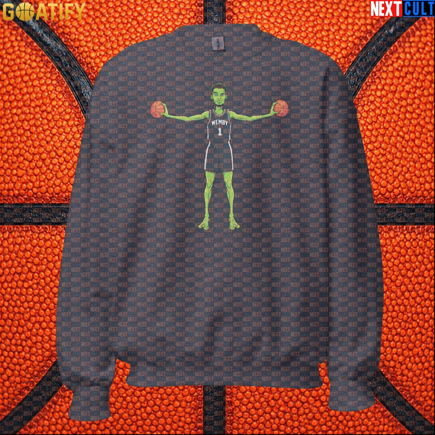 Basketball Sweatshirt Alien Wemby Sci-Fi Design for Spurs Fans, Winter and NBA Gifts |  | ["Basketball", "France", "NBA", "San Antonio Spurs", "Victor Wembanyama", "Wemby"]