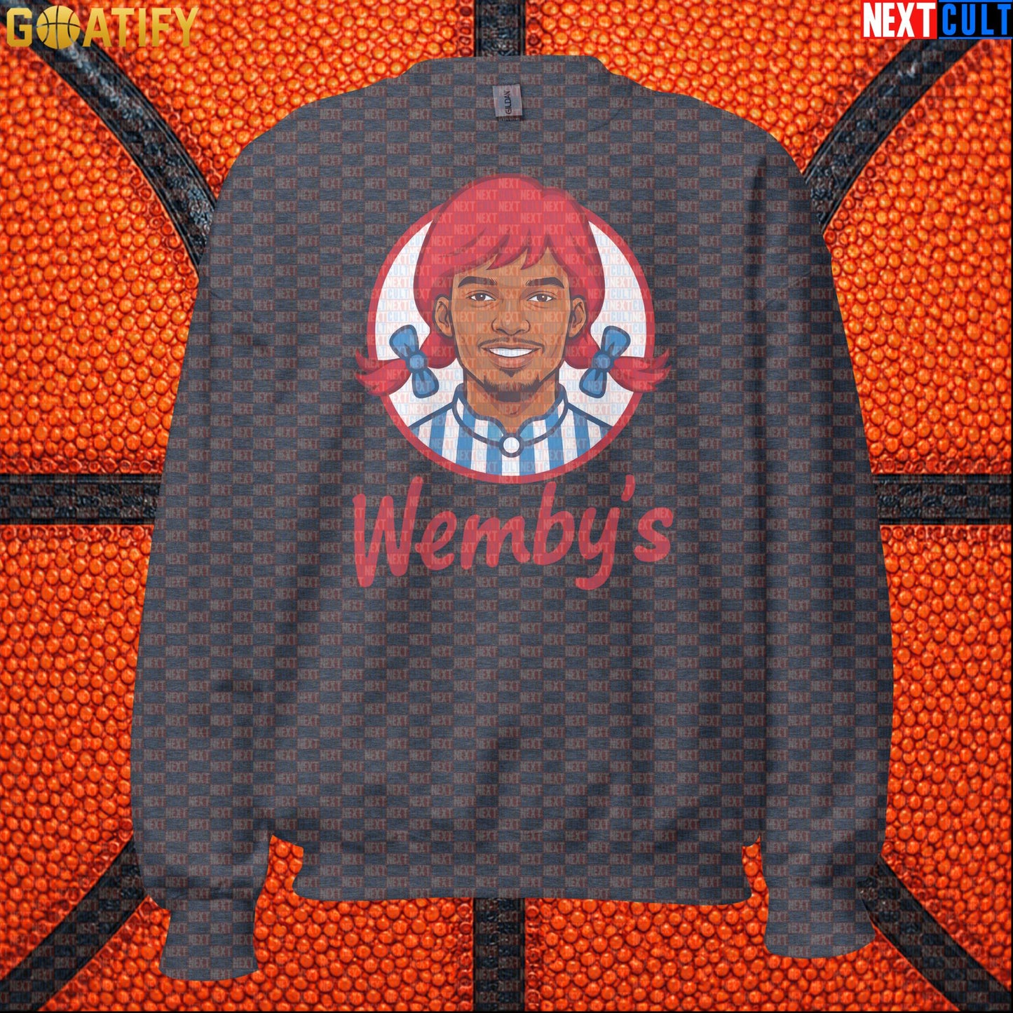 Basketball Sweatshirt Wemby's Logo Parody for Spurs Fans, Game Nights and Funny Gifts |  | ["Basketball", "France", "NBA", "San Antonio Spurs", "Victor Wembanyama", "Wemby"]
