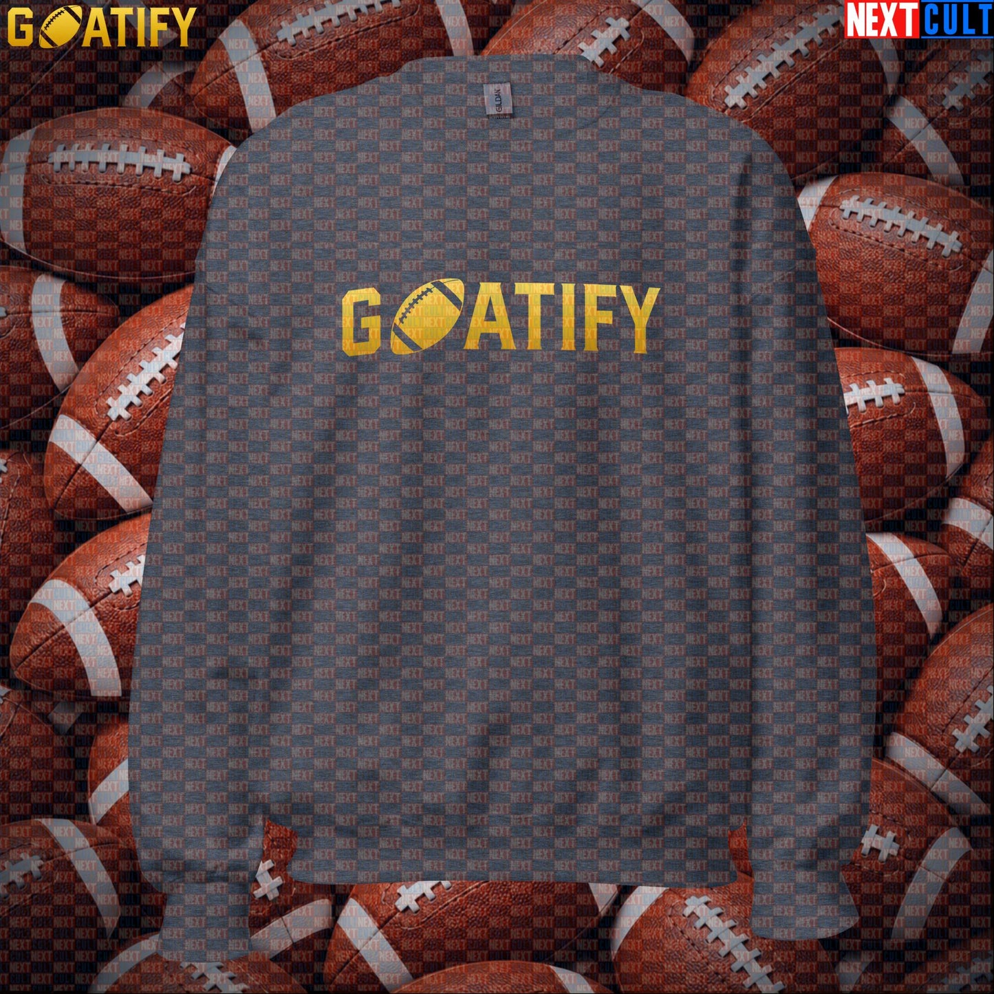 Sweatshirt GOATIFY Football GOAT Crewneck for NFL Fans Greatest of All Time Sports Gift | Sweatshirts | ["American Football", "NCB", "NFL"]