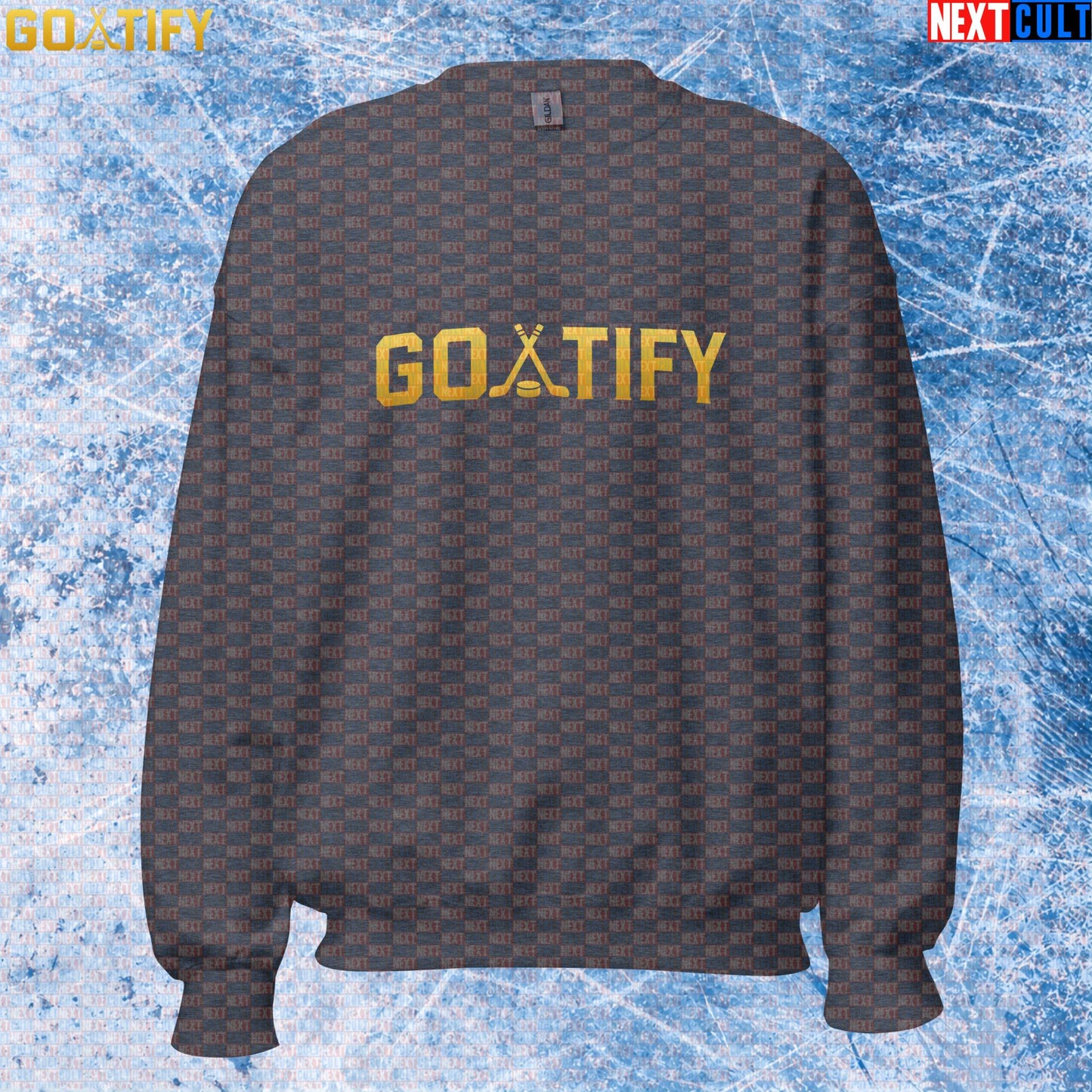 Hockey GOAT Sweatshirt GOATIFY Gold Logo Crewneck for NHL Fans & Ice Hockey Gifts | Sweatshirts | ["Hockey", "NCB", "NHL"]