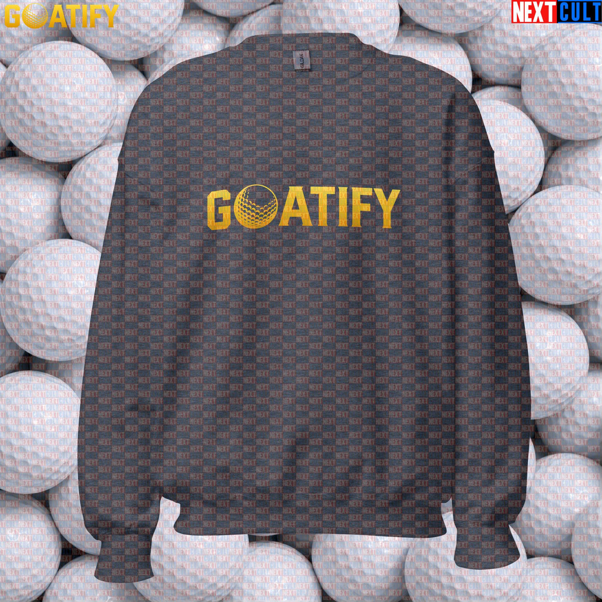 Golf GOAT Sweatshirt Golden Golf Ball Crewneck for Golfers, Sports Fans & Gifts | GOATIFY | Sweatshirts | ["Golf", "NCB", "PGA"]