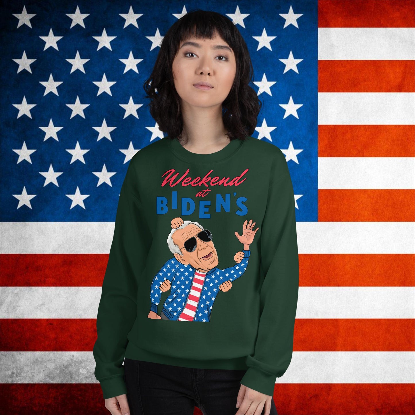 Weekend at Biden's Sweatshirt Joe Biden Meme Jumper Democrat Sweater Republican Jumper Trump Jumper Trump Gift Biden Gift 90s Vintage JumperUnisex Sweatshirt Next Cult Brand