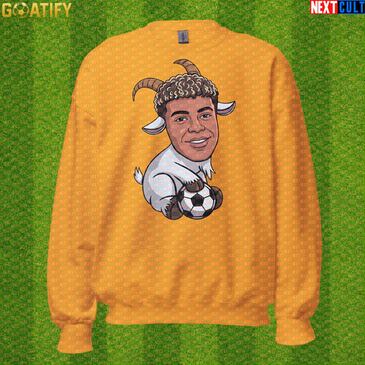 Lamine Yamal Sweatshirt – Young GOAT Football Crewneck Gift for Barcelona Supporters Gold Sweatshirts Next Cult Brand