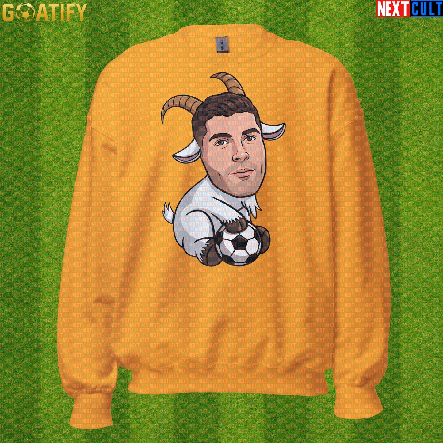 Christian Pulisic Sweatshirt – USMNT GOAT Crewneck for AC Milan, Chelsea and World Cup Fans |  | ["AC Milan", "Borussia Dortmund", "Chelsea", "Christian Pulisic", "Football", "Soccer", "USA", "USMNT"]