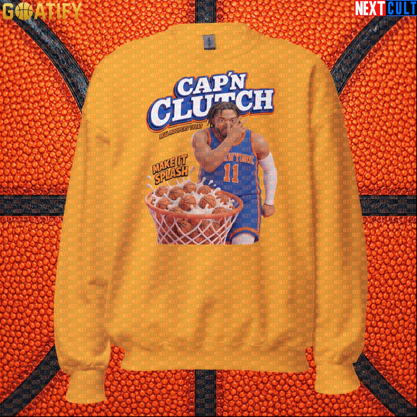 Jalen Brunson Sweatshirt – Captain Clutch Crewneck Gift for Knicks and NBA Fans |  | ["Basketball", "Jalen Brunson", "NBA", "New York Knicks"]