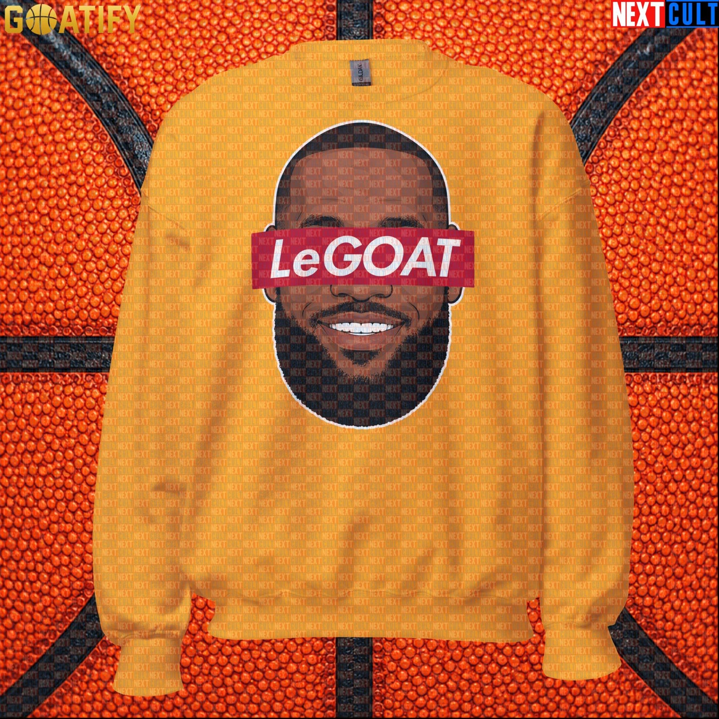 LeBron James Sweatshirt – Retro LeGOAT Crewneck Gift for NBA Fans and Basketball Collectors |  | ["Basketball", "Cleveland Cavaliers", "LeBron James", "Los Angeles Lakers", "Miami Heat", "NBA"]