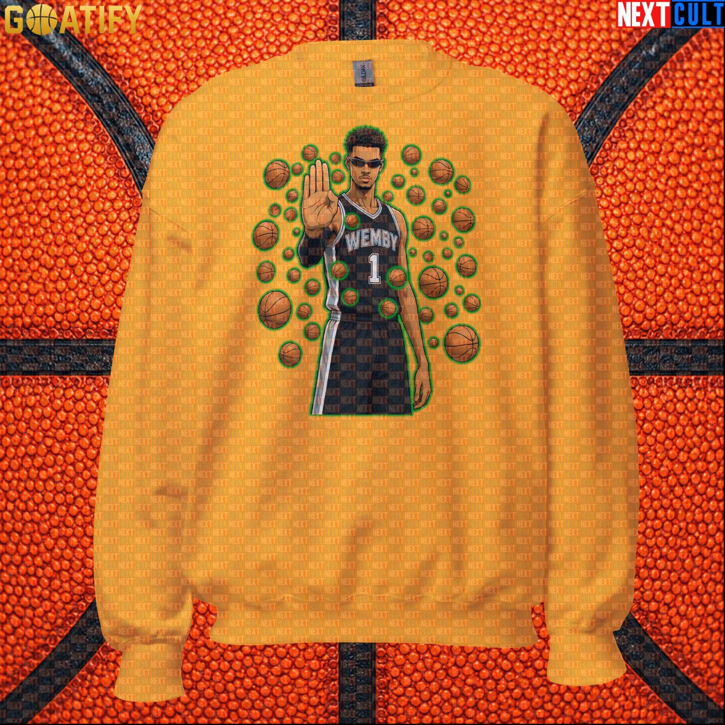 Basketball Sweatshirt Wemby Matrix Stopper Meme Gift for Spurs Fans and NBA Collectors |  | ["Basketball", "France", "NBA", "San Antonio Spurs", "Victor Wembanyama"]