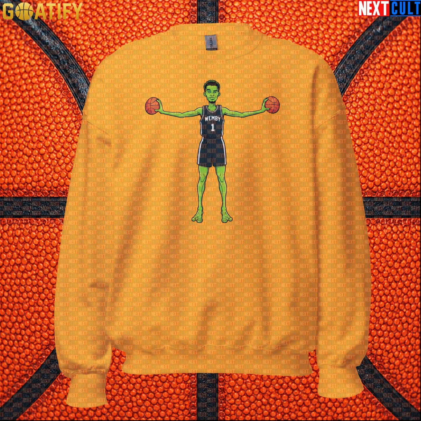 Basketball Sweatshirt Alien Wemby Sci-Fi Design for Spurs Fans, Winter and NBA Gifts |  | ["Basketball", "France", "NBA", "San Antonio Spurs", "Victor Wembanyama", "Wemby"]