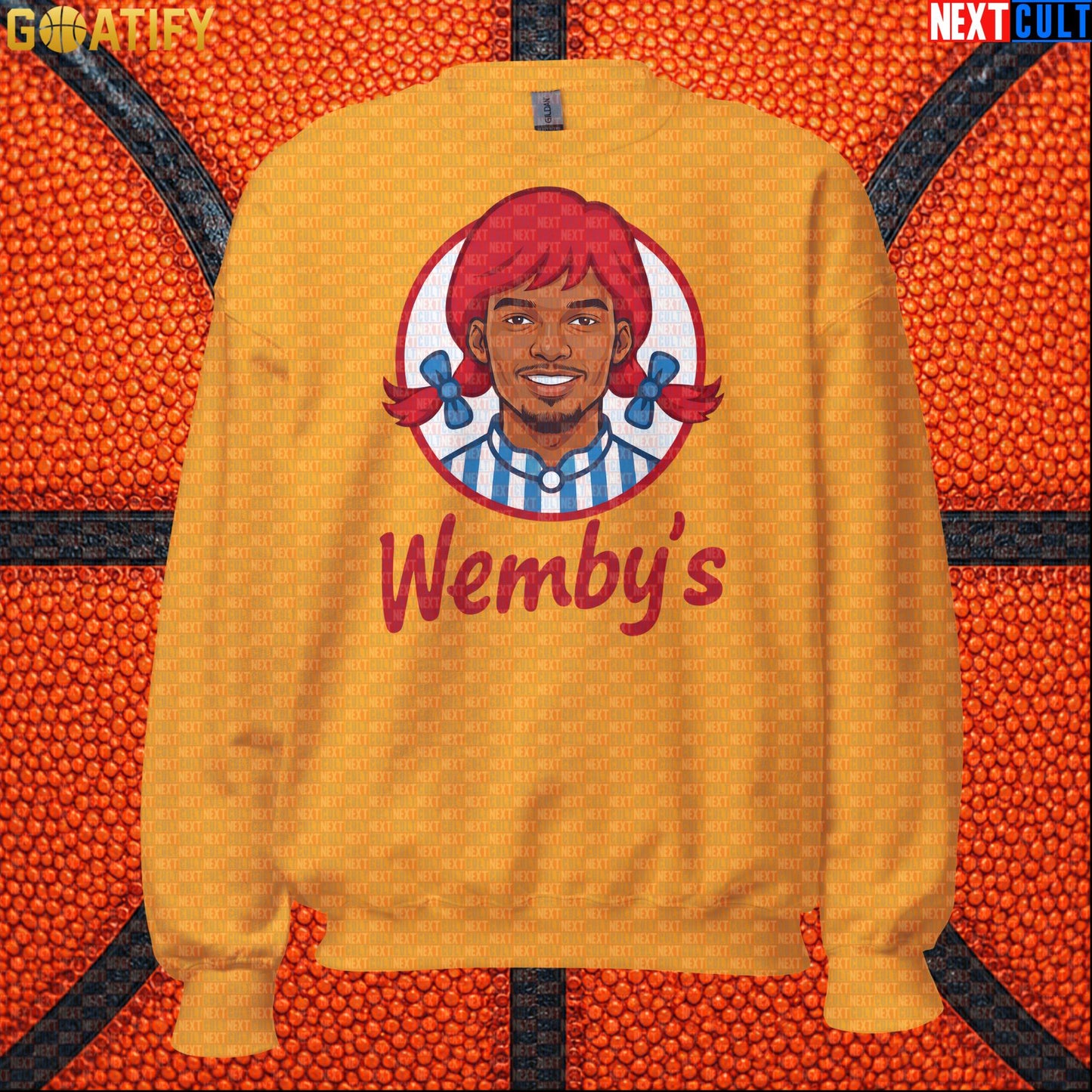 Basketball Sweatshirt Wemby's Logo Parody for Spurs Fans, Game Nights and Funny Gifts |  | ["Basketball", "France", "NBA", "San Antonio Spurs", "Victor Wembanyama", "Wemby"]
