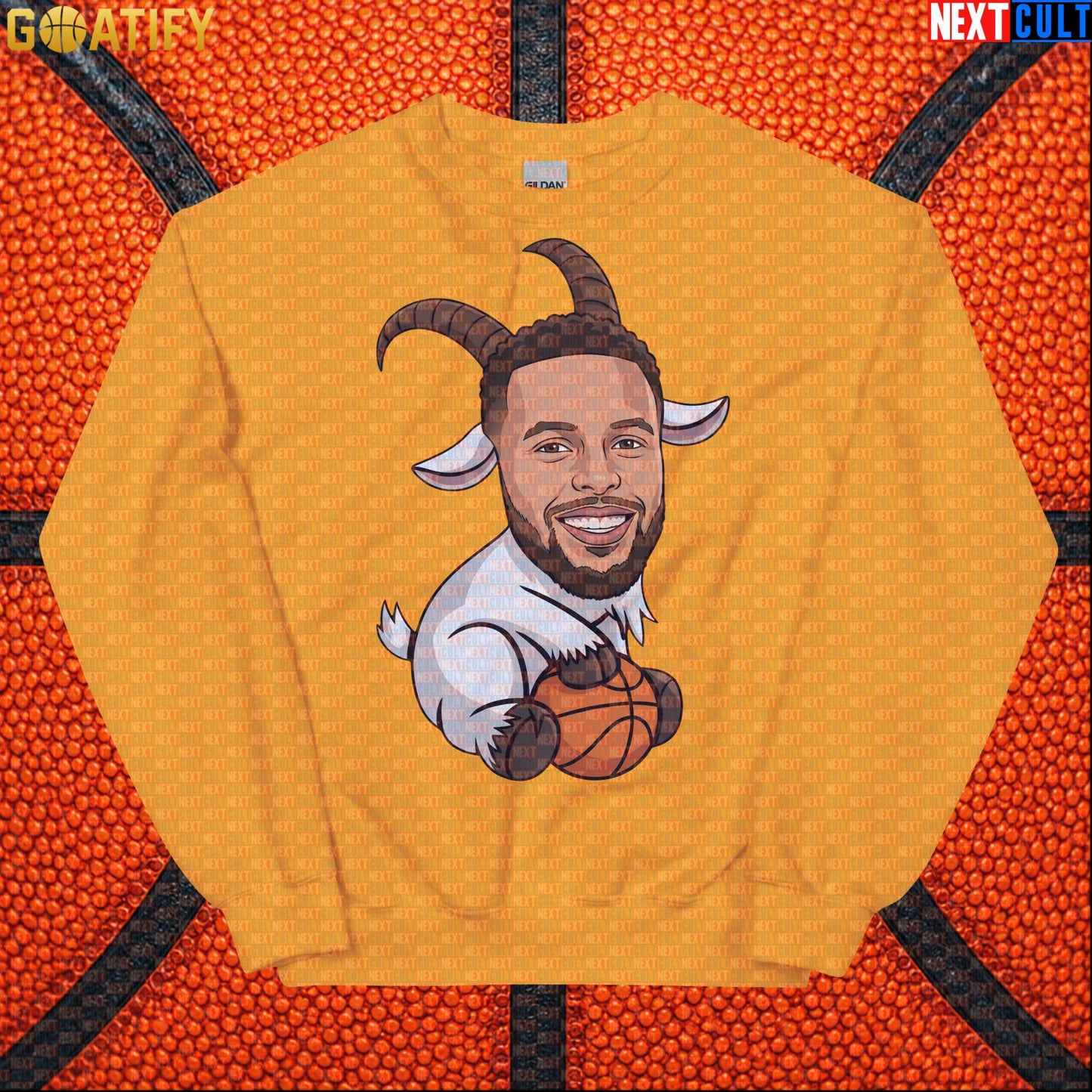 Stephen Curry Sweatshirt GOAT Basketball Crewneck for Warriors Fans, Funny NBA Sports Gift | Sweatshirts | ["Basketball", "Golden State Warriors", "NBA", "NCB", "Stephen Curry"]