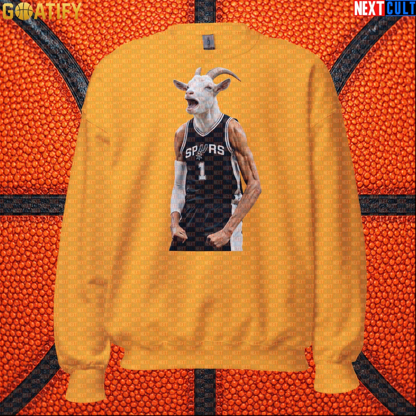 Sweatshirt Victor Wembanyama GOAT Basketball Crewneck for Spurs Fans Funny NBA Sports Gift | Sweatshirts | ["Basketball", "France", "NBA", "NCB", "San Antonio Spurs", "Victor Wembanyama", "Wemby"]