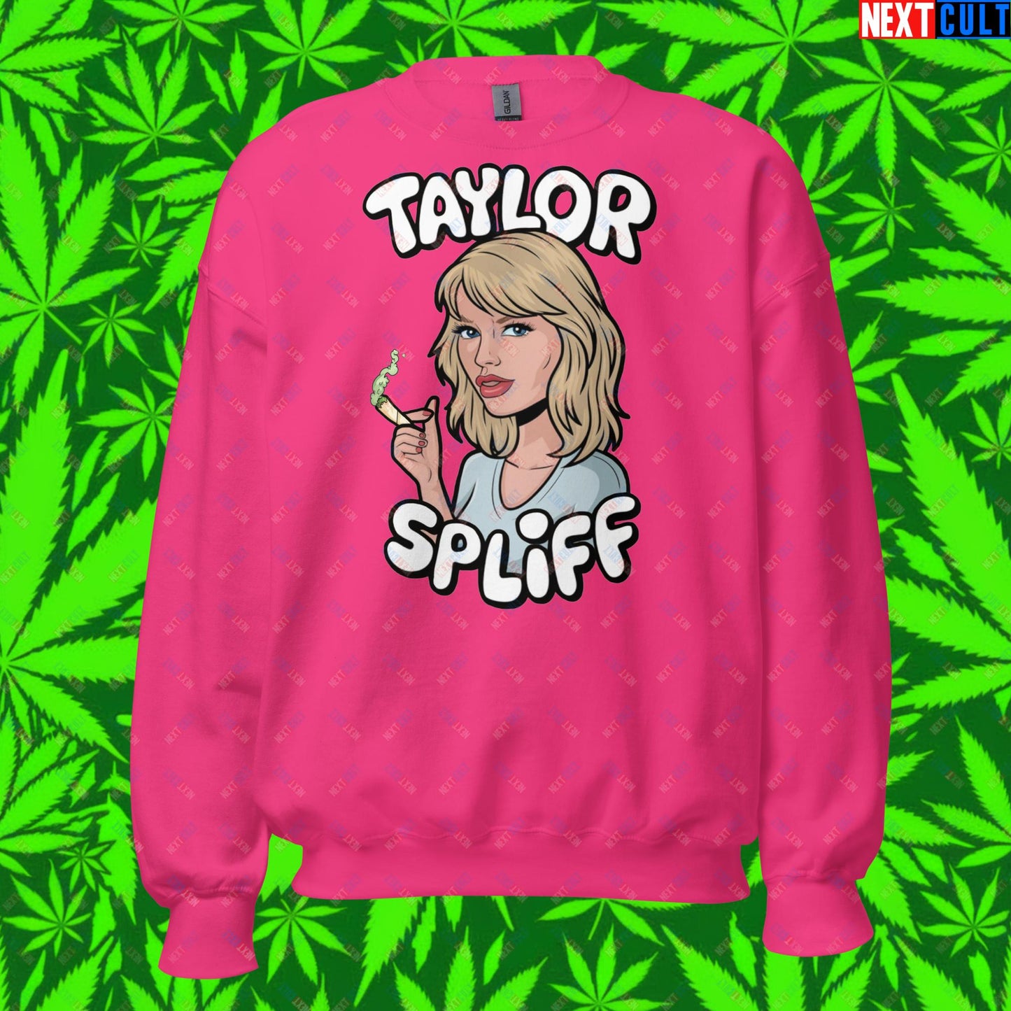 Taylor Spliff Pop Music Star Pothead Stoner Funny Weed Meme Unisex Sweatshirt Heliconia Sweatshirts Music Weed Next Cult Brand