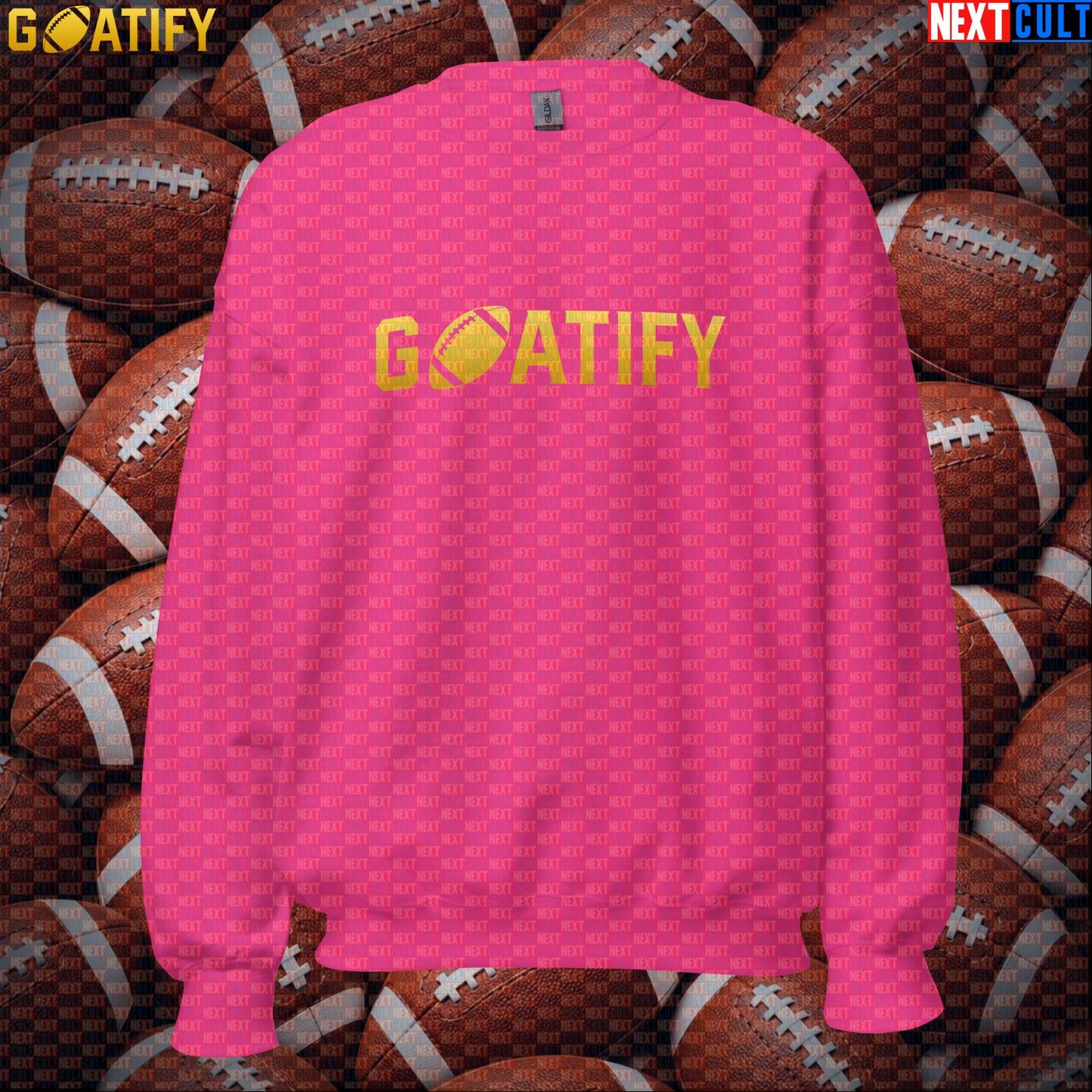 Sweatshirt GOATIFY Football GOAT Crewneck for NFL Fans Greatest of All Time Sports Gift | Sweatshirts | ["American Football", "NCB", "NFL"]