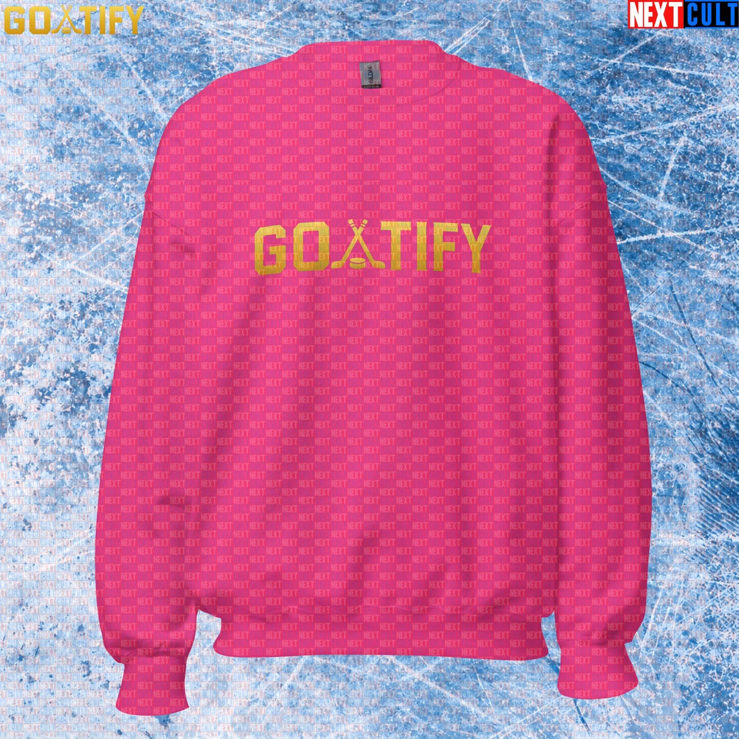 Hockey GOAT Sweatshirt GOATIFY Gold Logo Crewneck for NHL Fans & Ice Hockey Gifts | Sweatshirts | ["Hockey", "NCB", "NHL"]