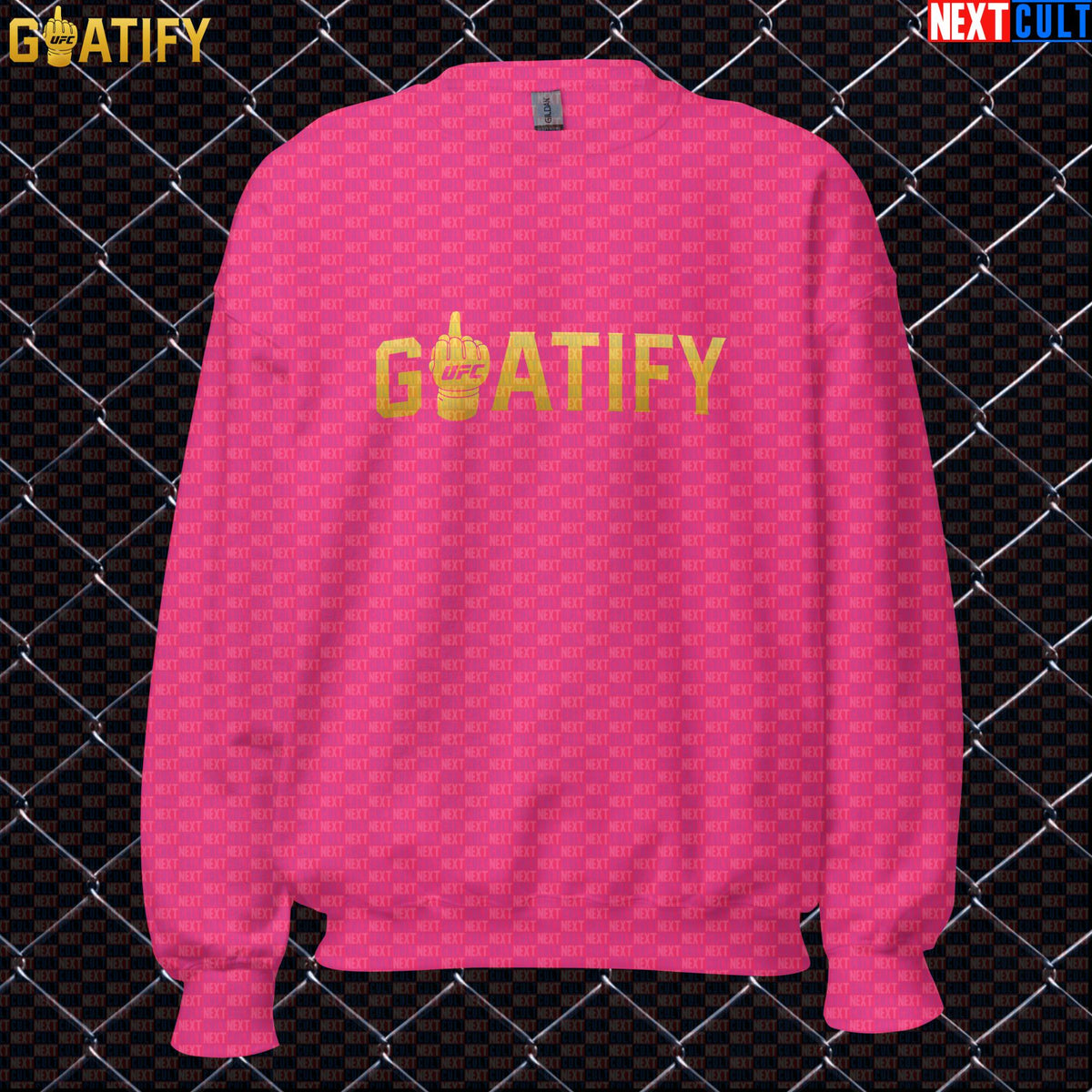 MMA GOAT Sweatshirt Gold Middle Finger Fight Crewneck for UFC Fans & Fighter Gifts | GOATIFY | Sweatshirts | ["Martial Arts", "MMA", "NCB", "UFC"]