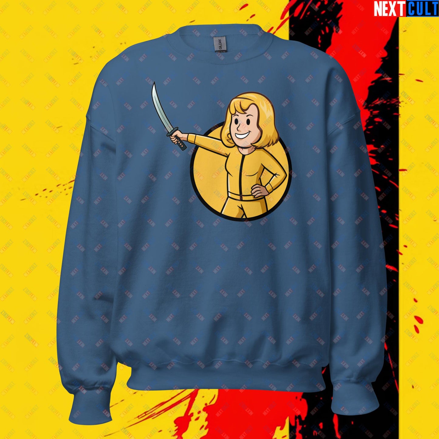 Kill Bill Vault Girl Fallout Funny Meme Cartoon Mashup Unisex Sweatshirt