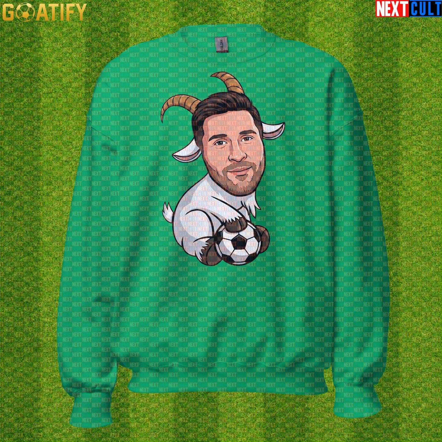 Lionel Messi Sweatshirt - GOAT Soccer Crewneck Gift for Argentina World Cup Football Fans |  | ["Argentina", "Barcelona", "Football", "Inter Miami", "Lionel Messi", "Soccer"]