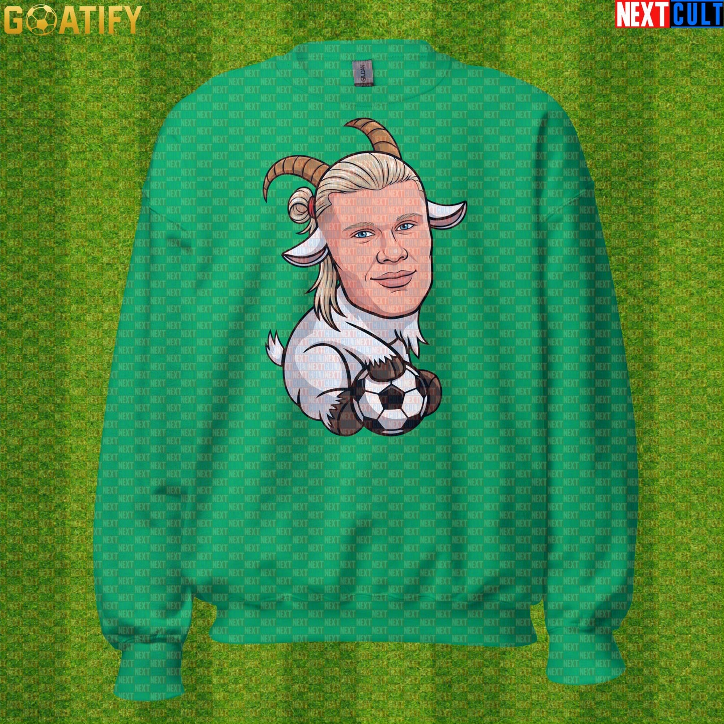 Erling Haaland Sweatshirt – Nordic GOAT Crewneck for Norway and Borussia Dortmund Fans |  | ["Borussia Dortmund", "Erling Haaland", "Football", "Manchester City", "Norway", "Soccer"]