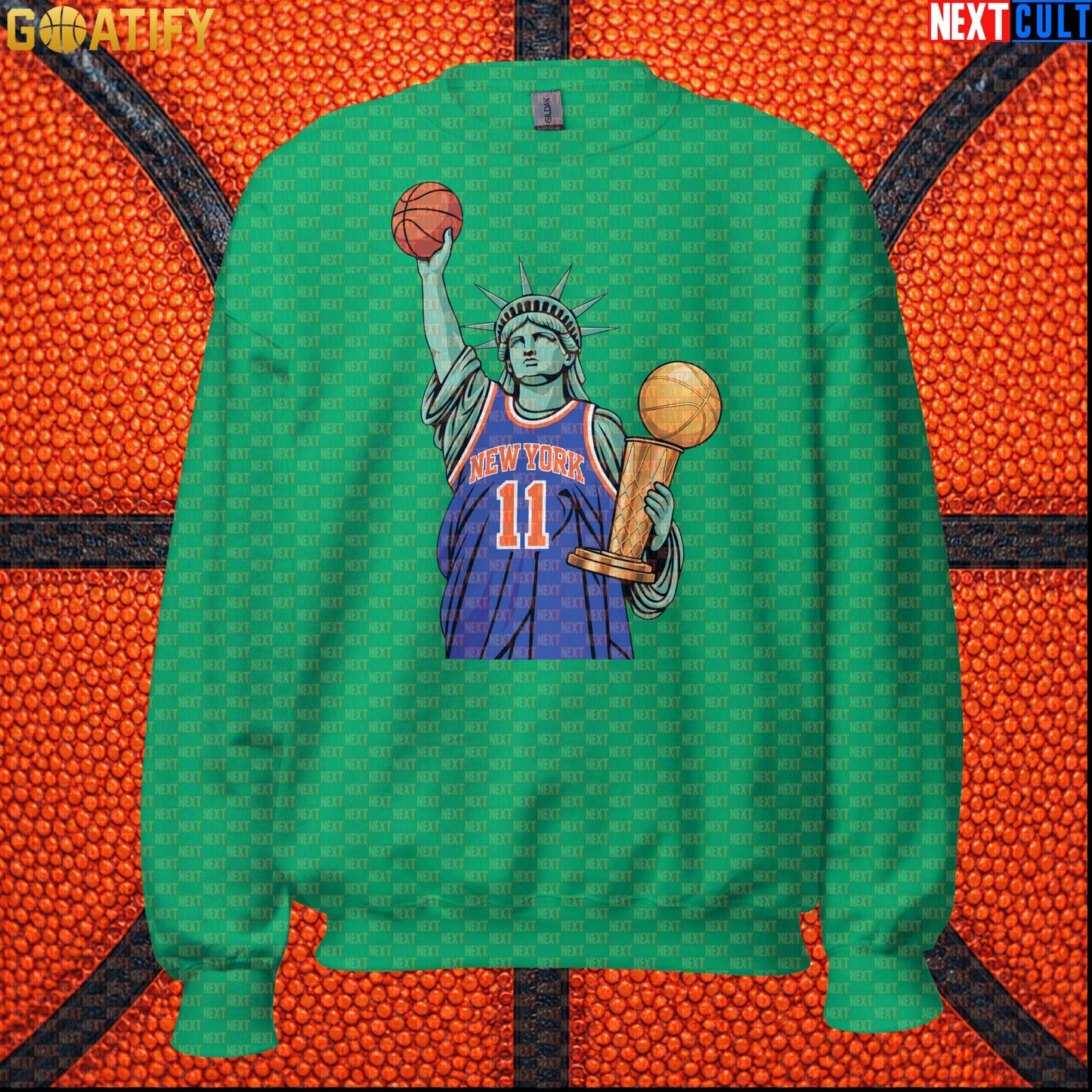 New York Knicks Sweatshirt – 2026 NBA Champions Crewneck for NYC Basketball Supporters Irish Green Next Cult Brand