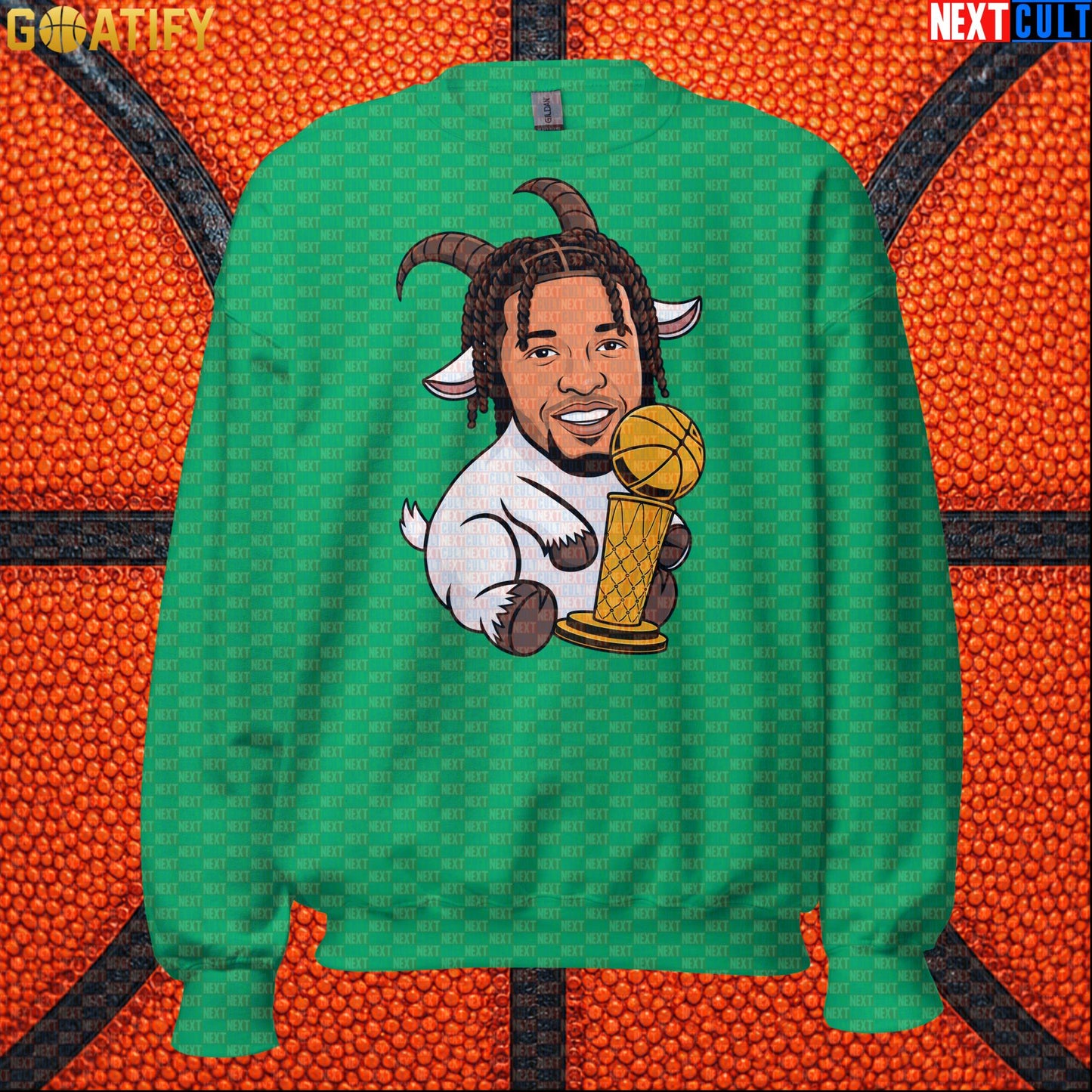 Jalen Brunson Sweatshirt – Finals MVP GOAT Crewneck Gift for New York Knicks Fans Irish Green Next Cult Brand