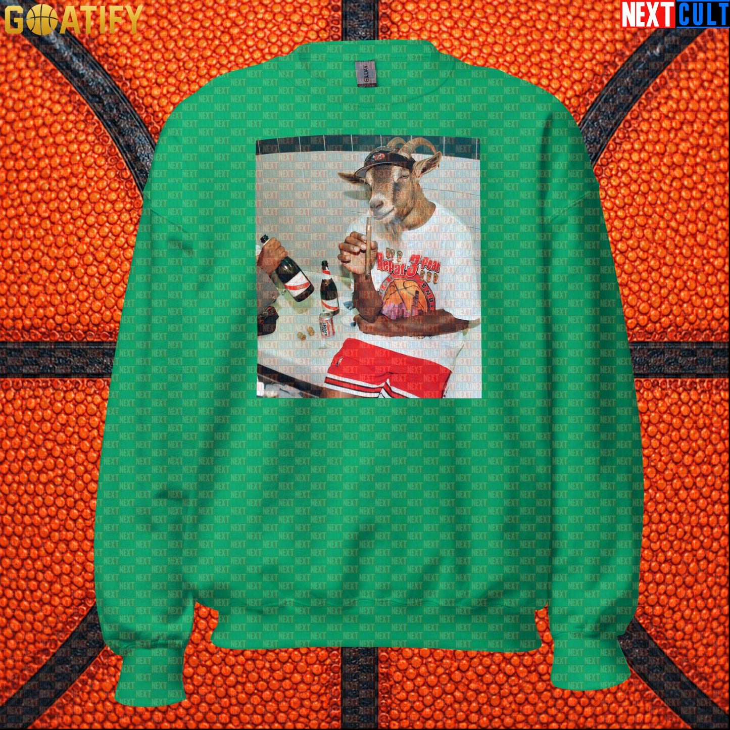 Michael Jordan Sweatshirt – Repeat 3-Peat Champion Crewneck for Chicago Bulls NBA Fans |  | ["Basketball", "Chicago Bulls", "Michael Jordan", "NBA"]