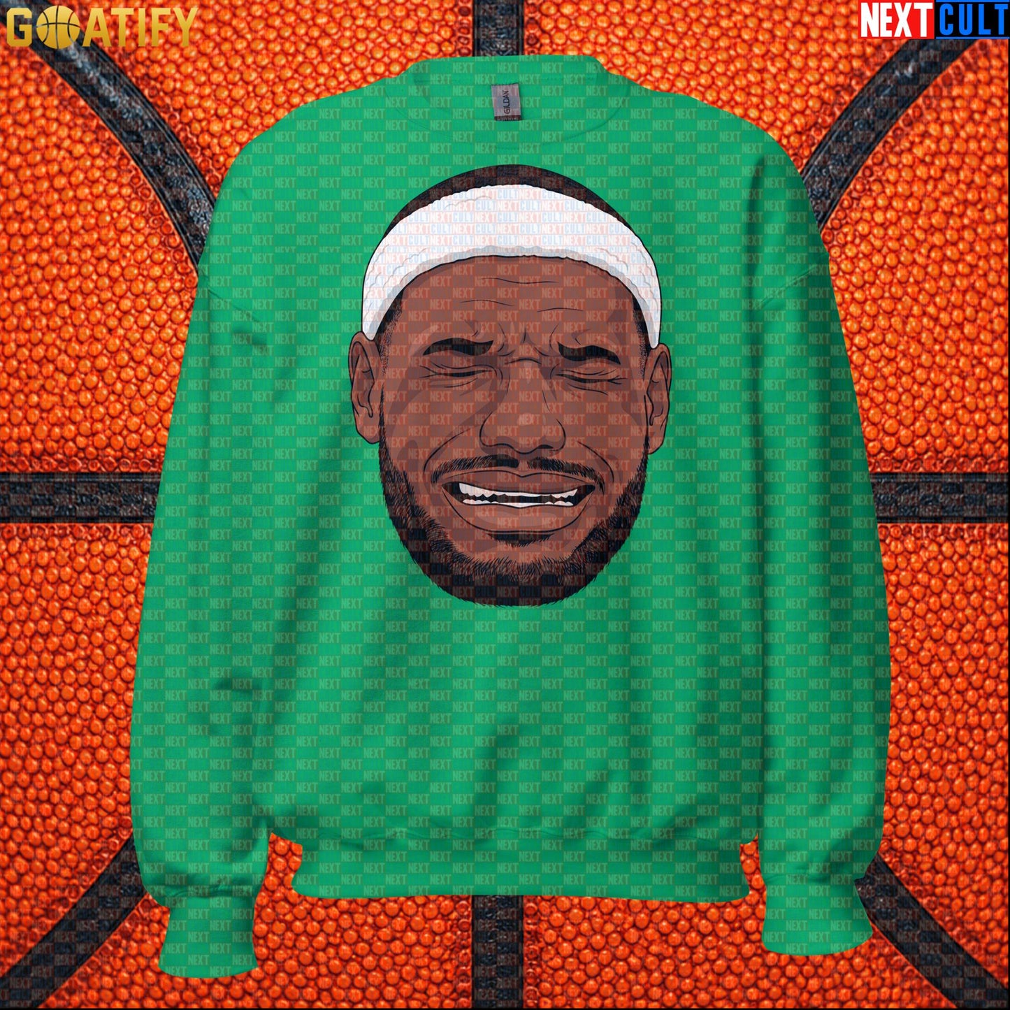 Crying LeBron Meme Sweatshirt – Funny NBA Basketball Crewneck Gift for Sports Fans |  | ["Basketball", "LeBron James", "NBA"]