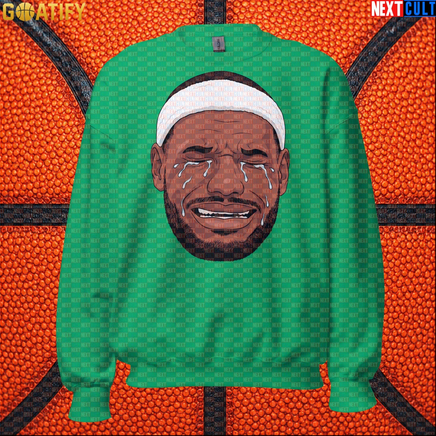 Crying LeBron Meme Sweatshirt – Funny NBA Basketball Crewneck Game Day Gift for Fans |  | ["Basketball", "LeBron James", "NBA"]