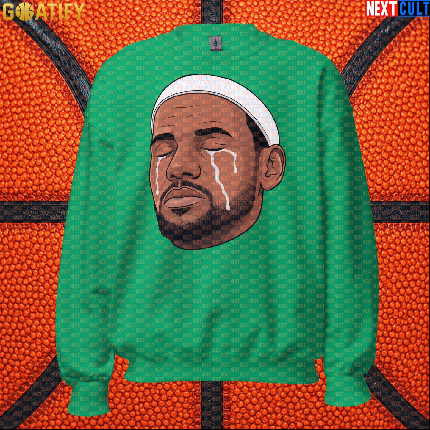 Crying LeBron Meme Sweatshirt – Emotional NBA Basketball Crewneck Gift for Sports Fans |  | ["Basketball", "LeBron James", "NBA"]