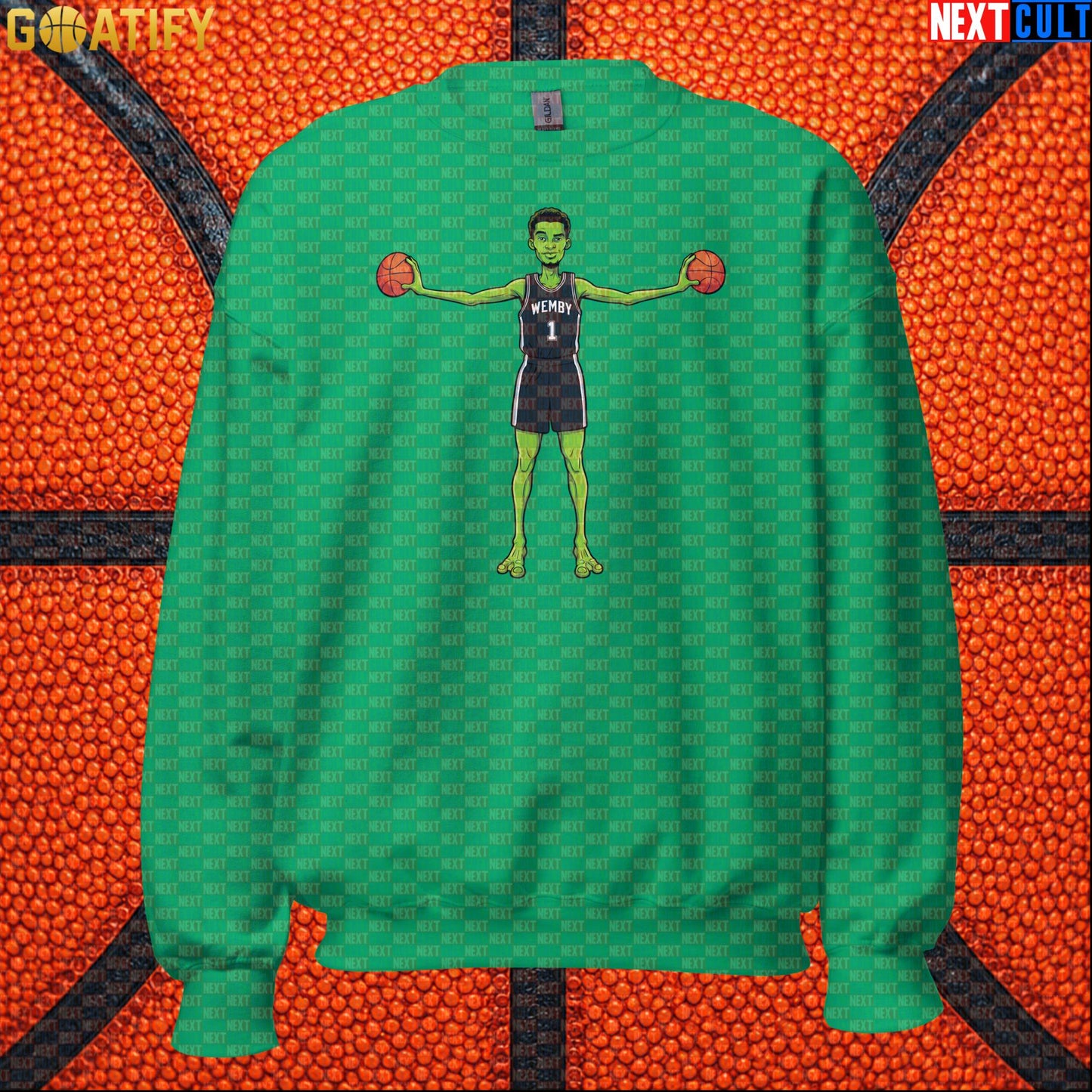 Basketball Sweatshirt Alien Wemby Sci-Fi Design for Spurs Fans, Winter and NBA Gifts |  | ["Basketball", "France", "NBA", "San Antonio Spurs", "Victor Wembanyama", "Wemby"]