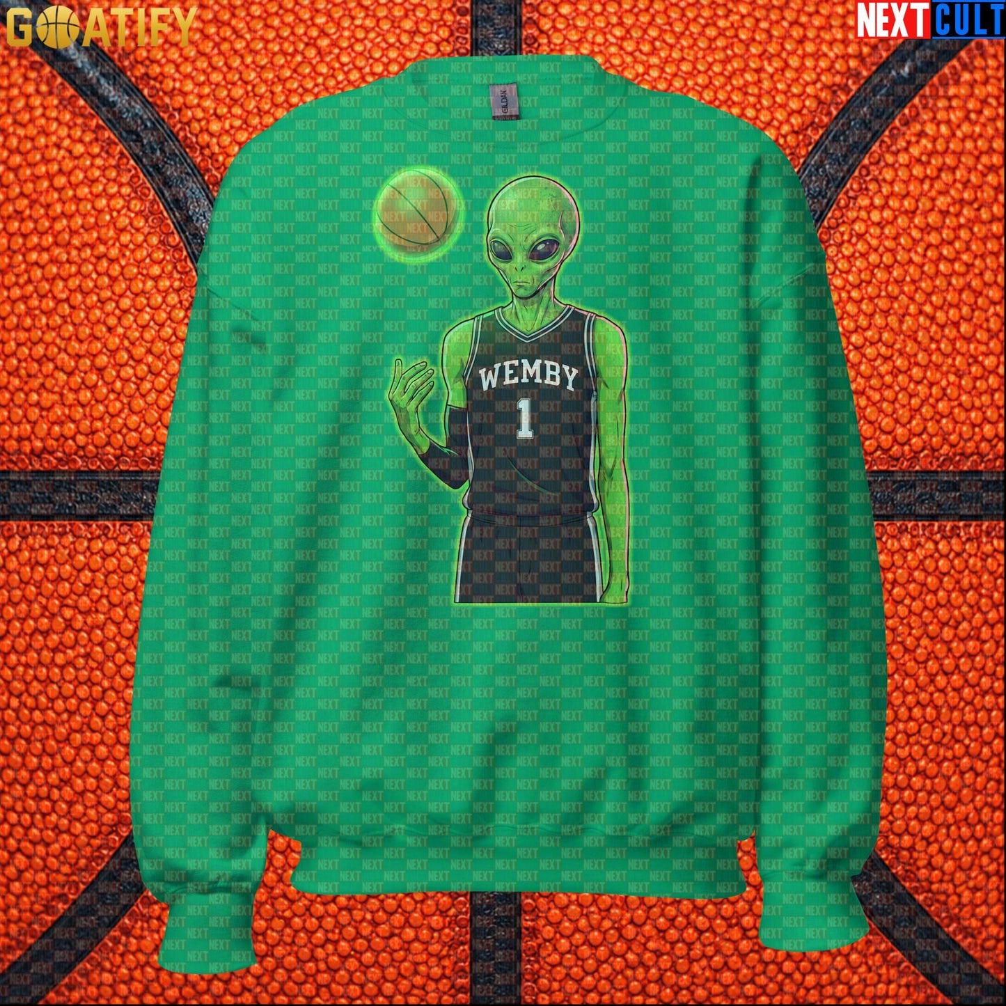 Basketball Sweatshirt Alien Wemby Graphic for Spurs Fans, Victor Wembanyama NBA Gift |  | ["Basketball", "France", "NBA", "San Antonio Spurs", "Victor Wembanyama", "Wemby"]