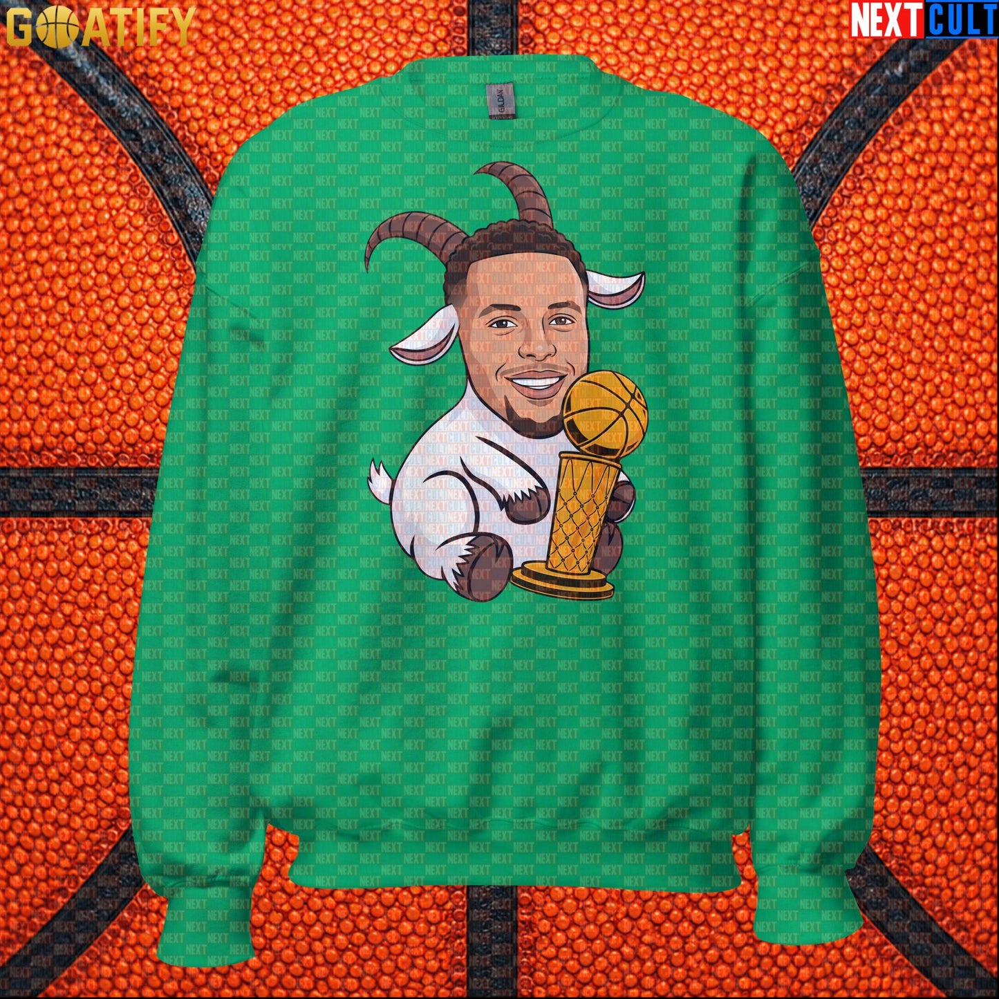 Basketball Sweatshirt Stephen Curry GOAT Champion Crewneck for Warriors Fans & NBA Gifts | Sweatshirts | ["Basketball", "Golden State Warriors", "NBA", "NCB", "Stephen Curry"]