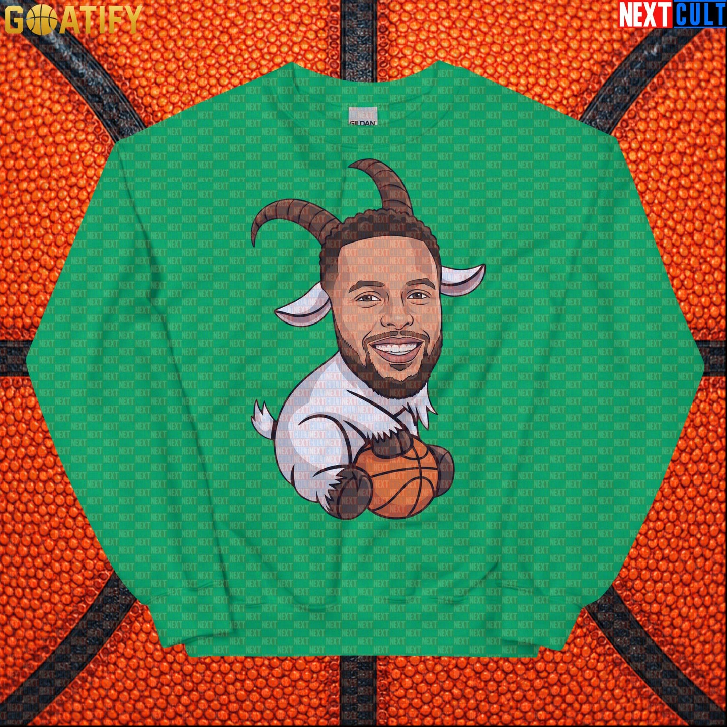 Stephen Curry Sweatshirt GOAT Basketball Crewneck for Warriors Fans, Funny NBA Sports Gift | Sweatshirts | ["Basketball", "Golden State Warriors", "NBA", "NCB", "Stephen Curry"]